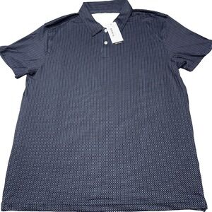 Jack Tailor Men's L Blue Polo Shirt Short‎ Sleeve Soft 4 Way Stretch NWT